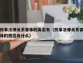 民事法律关系客体的类型有（民事法律关系客体的类型有什么）